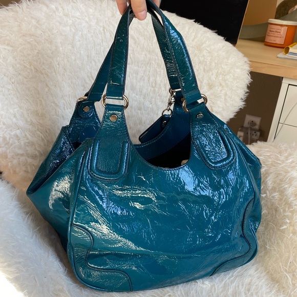 DOLCE & GABBANA “Allyson Bag” Vintage Green Leather Authentic Shoulder Purse - Picture 5 of 16